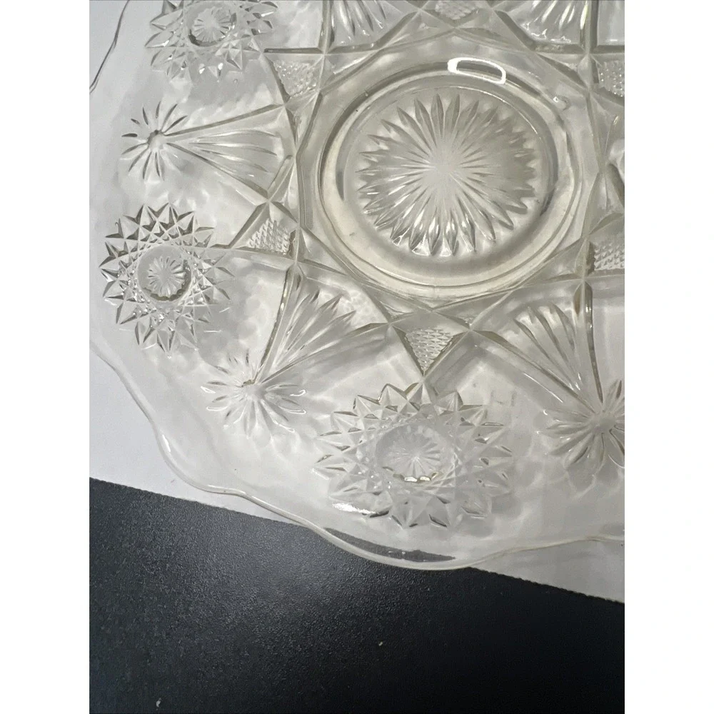 EAPG   Lancaster Glass #502 Clear  Serving Plate   10 5/8" - Picture 2 of 4